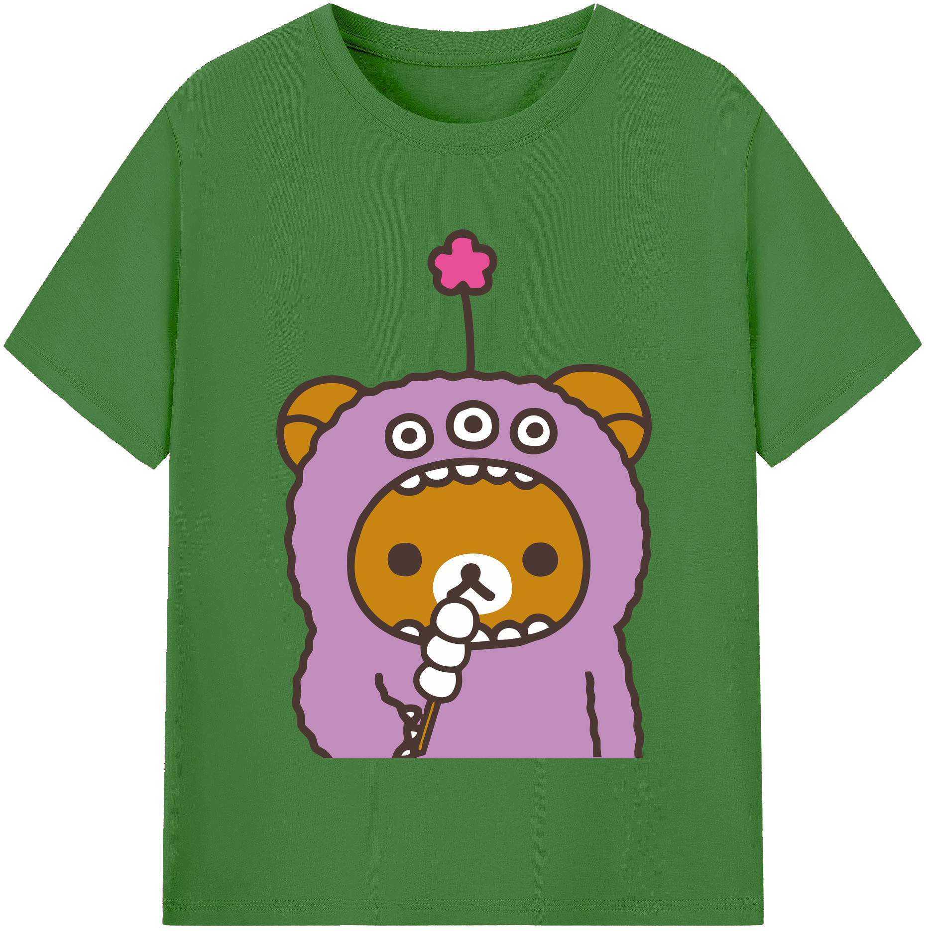 （画像用） リラックマ リラックマ キイロイトリ Rilakkuma Korilakkuma Kiiroitori レディースカジュアルプリントTシャツ（綿100％）